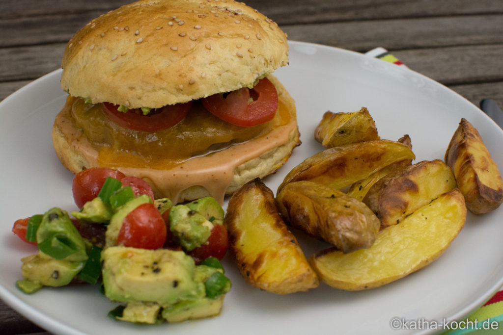 Cheeseburger mit Guacamole