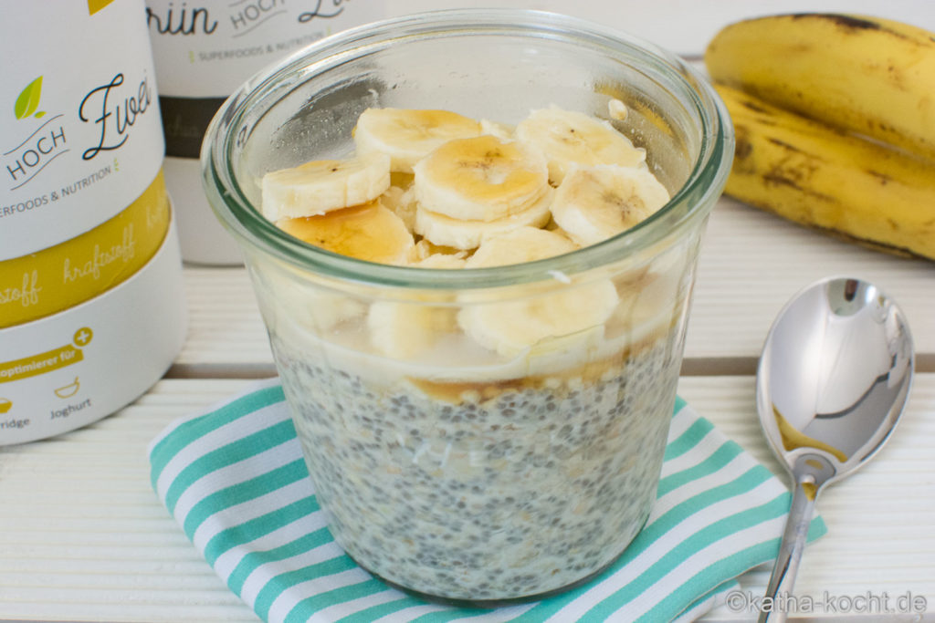 Chia Overnight Oats mit Banane und Kraftstoff