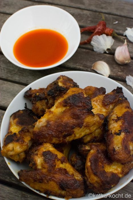 Honig Chicken Wings mit Buffalo Sauce