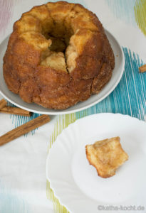 Süßes Monkey Bread mit Zucker und Zimt