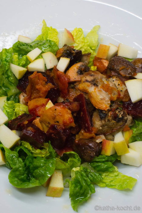 Herbstsalat mit Ofengemüse 