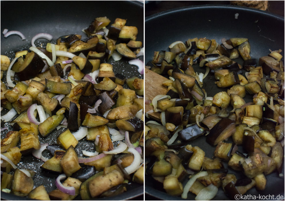 Thunfisch-Auberginensalat mit Ei