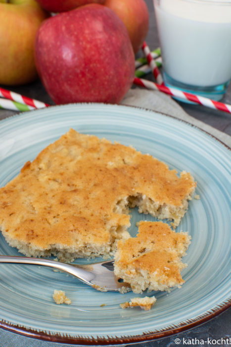 Apfelkuchen vom Blech ohne Ei