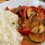 Sommergemüse in Paprika-Sahnesauce