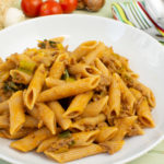 Pasta mit Hackfleisch-Lauchsauce