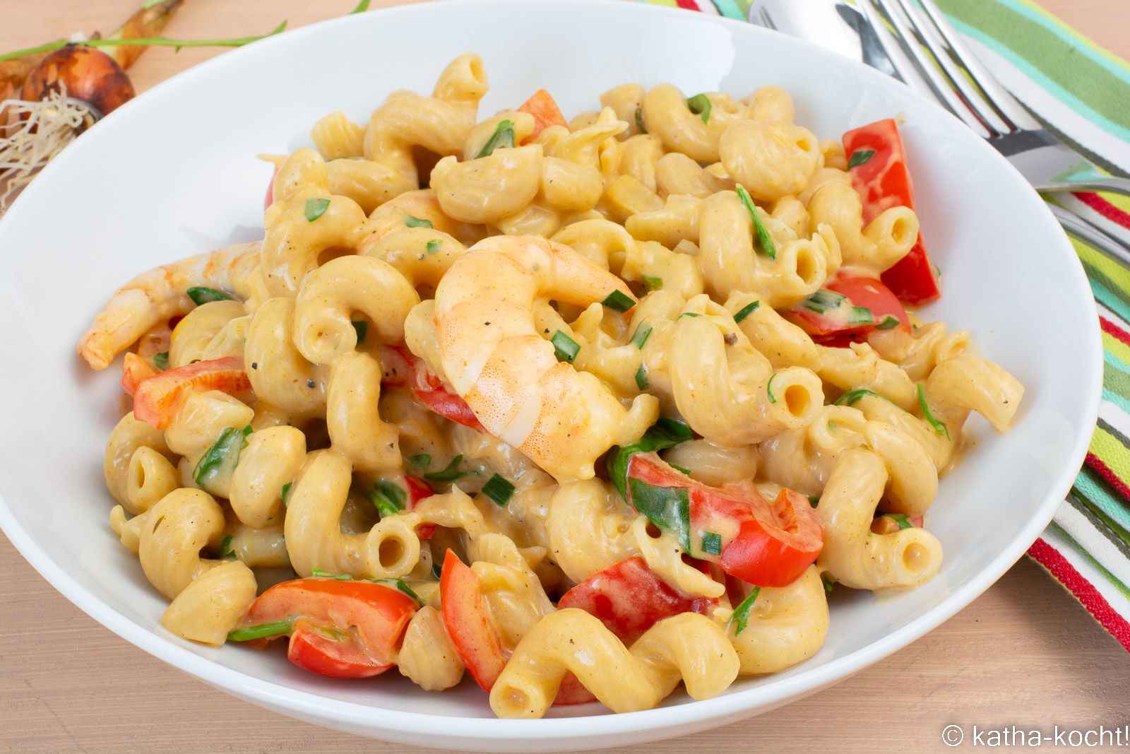 Cremige Garnelen-Parmesan Pasta - Katha-kocht!