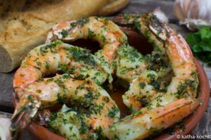 Tapas - Riesengarnelen mit Knoblauch