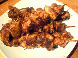 Hähnchen-Ananas-Spieß