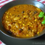 Rot-weißes Chili con Carne
