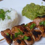 Tandoori-Chicken Spieße mit Reis und Guacamole