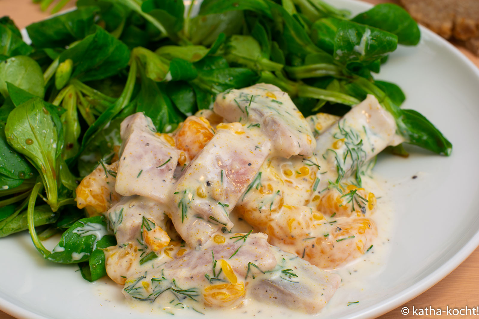 Matjessalat mit Curry und Mandarinen - Katha-kocht! Matjessalat mit Curry und Mandarinen - Katha-kocht!