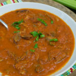 Tomatensuppe mit Gänsebraten