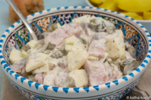Matjessalat mit Pellkartoffeln