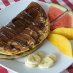 Eier- / Pfannkuchen mit Schoko-Bananenfüllung