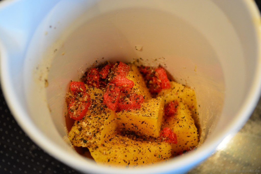 Rucola-Caprese mit Mango-Chili Dressing - Katha-kocht!