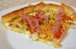 Birnen-Camembert Tarte mit Parmaschinken