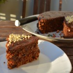 Schoko-Mandel-Torte mit Birne-Orange Füllung