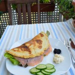 Herzhafter Pfannkuchen / Eierkuchen mit Räucherlachs