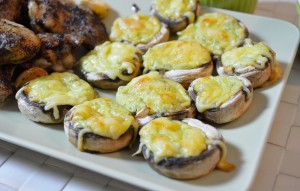 Champignons mit Rucola