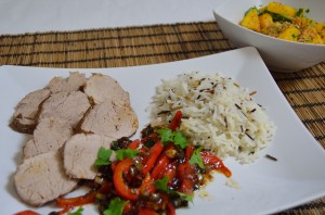 Schweinefilet asiatisch mit Avocado-Mango Salat