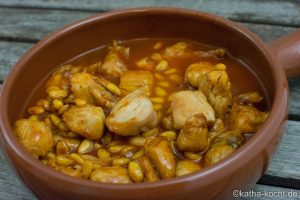 Tapas - Honig-Hähnchen mit Pinienkernen