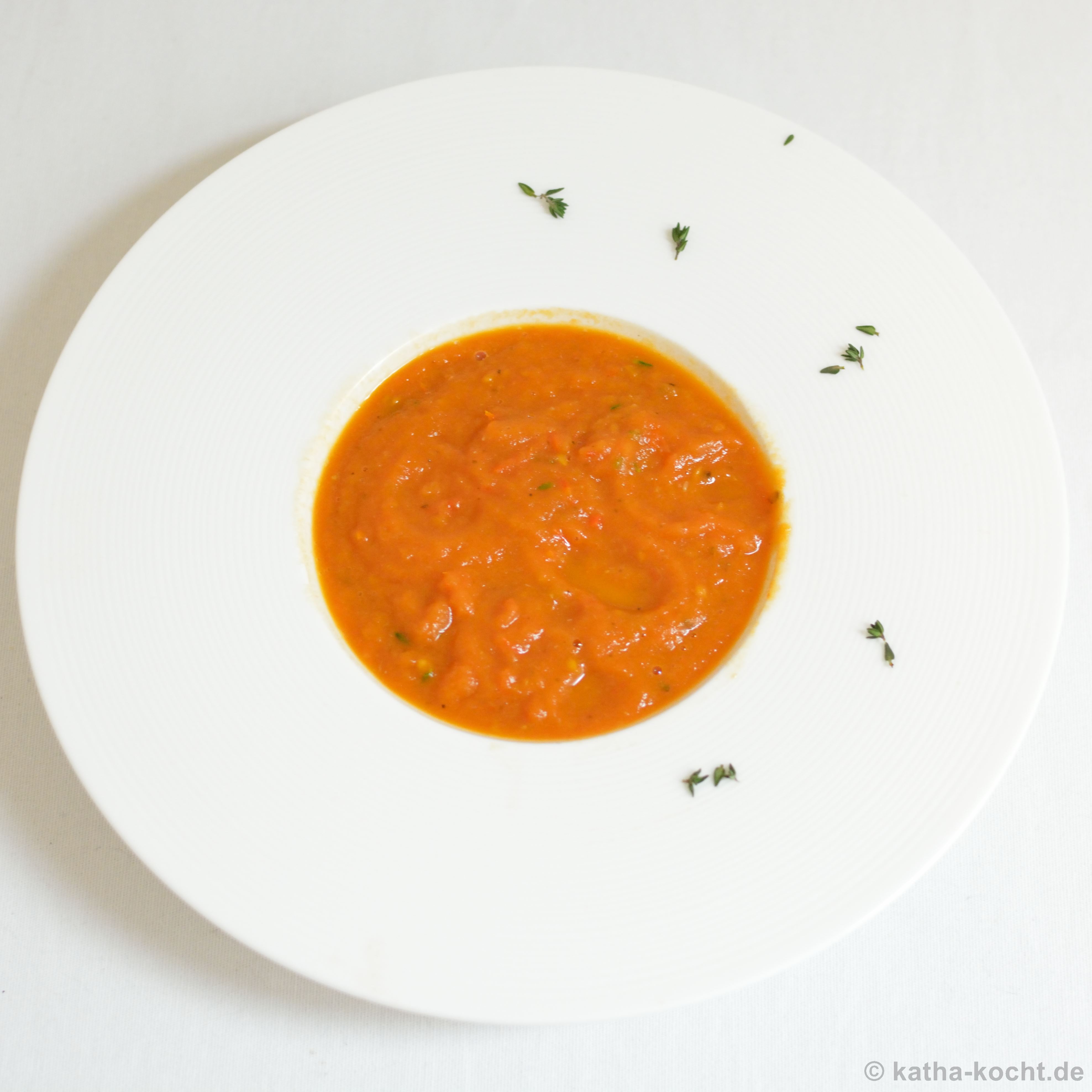 Tomaten-Auberginen Suppe