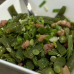 Grüne Bohnen Salat mit Speck