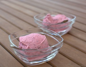 Schwarze Johannisbeeren Eis