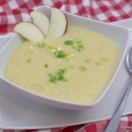 Pastinaken Apfel Suppe mit Käse