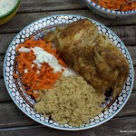 Marokkanisch gewürztes Brathähnchen mit Couscous