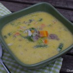 Käse-Lauch Suppe mit Gorgonzola
