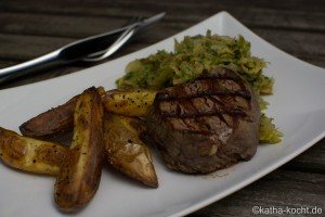 Rinderfilet mit Rosenkohl