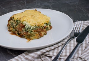 Spinat-Bolognese Lasagne