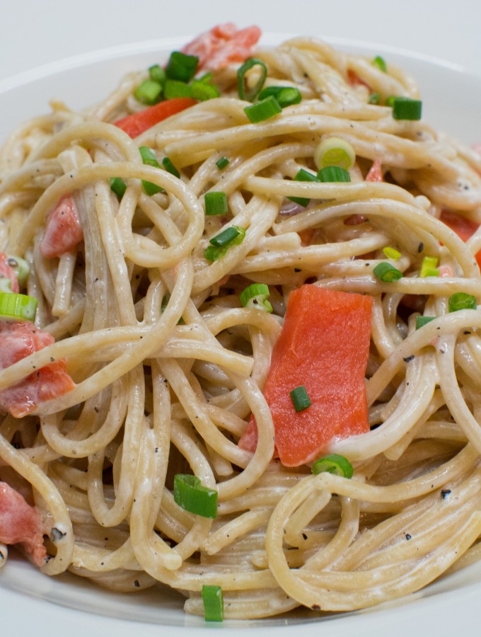 Pasta mit Räucherlachs