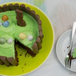 Schokoladenkuchen mit Joghurette zu Ostern