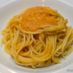 spaghetti mit kürbis-gorgonzola sauce