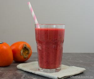 Kaki-Himbeer Smoothie