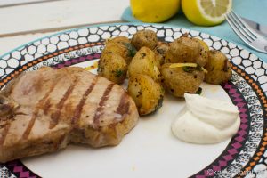 Schweinekoteletts mit Zitronen Kartoffeln