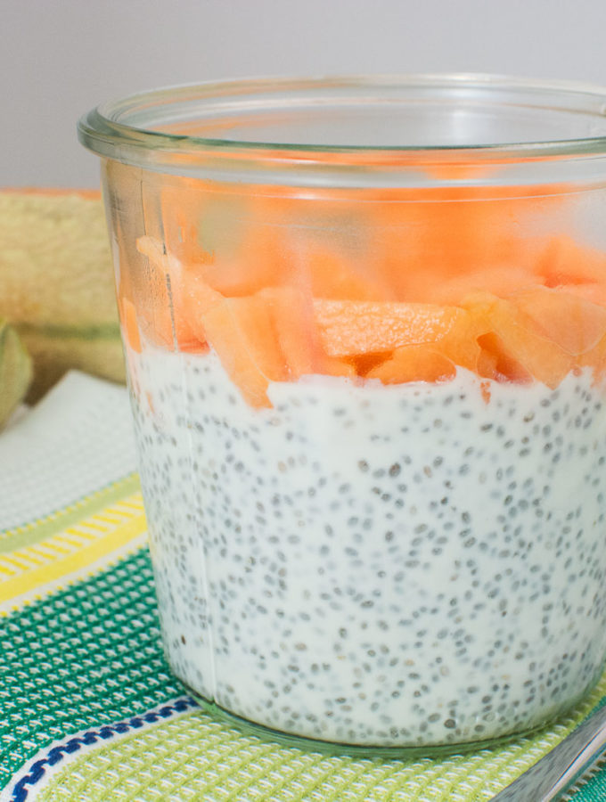 Chia Pudding mit Melone