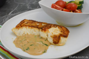 Steinbeißer mit Erdnusssauce