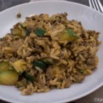 Zucchini-Hackfleisch Pfanne mit Reis