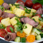 Roastbeef-Bulgursalat mit Ananas