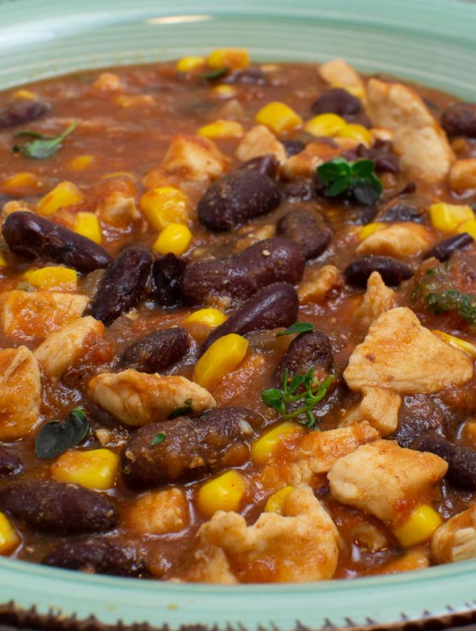 Chili con Pollo - chili mit Hähnchen