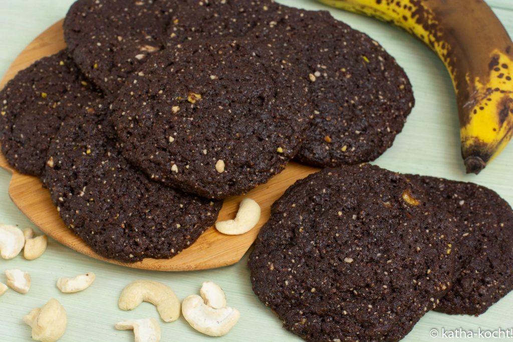 Cashew-Banane-Schokoladen Cookies 