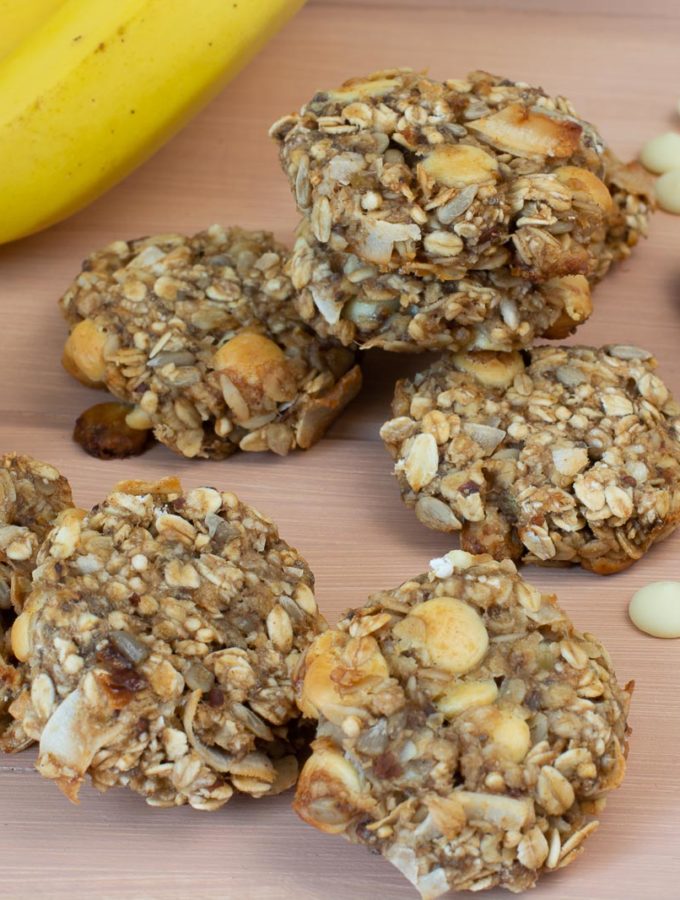 Haferflockencookies mit weißer Schokolade