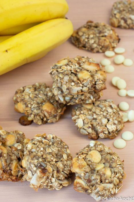 Haferflockencookies mit weißer Schokolade