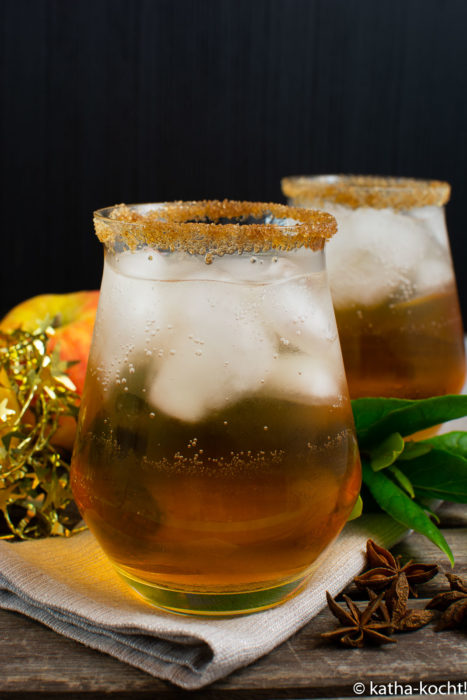 Weihnachticher Lillet-Bratapfel Aperitiv