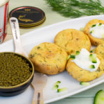 Kaviar mit Kartoffel-Dill Talern