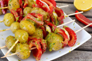 Kartoffel-Paprika-Grillspieße