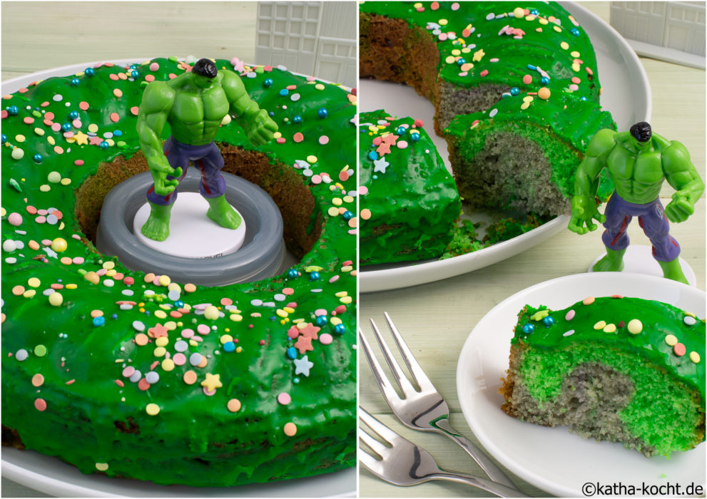 Hulk-Papageienkuchen zum Kindergeburtstag